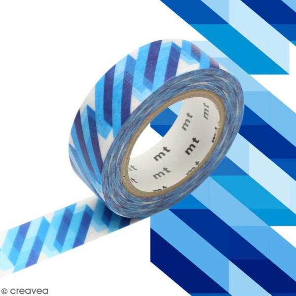 Masking tape Crystal bleu - 1,5 cm x 10 m - Photo n°1