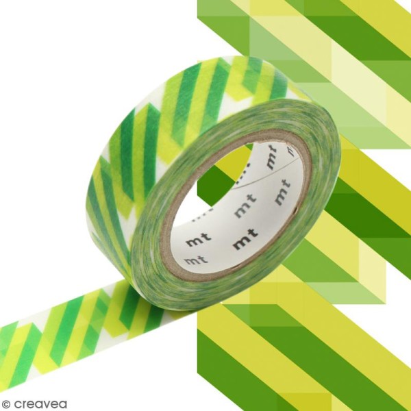 Masking tape Crystal Vert - 1,5 cm x 10 m - Photo n°1