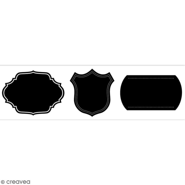 Masking tape large Ardoise noir label - 3,5 cm x 5 m - Photo n°2