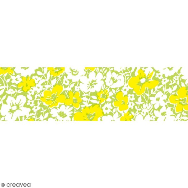 Masking tape large Fleuri - 4,5 cm x 15 m - Photo n°2