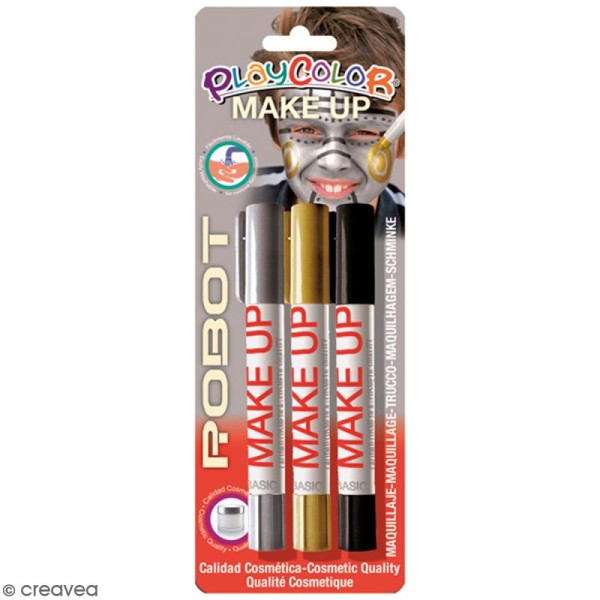 Sticks de maquillage PlayColor - Assortiment Robot - 3 pcs - Photo n°1