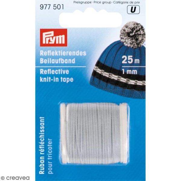 Bobine de fil réfléchissant pour tricot - 1 mm - 25 m - Photo n°1
