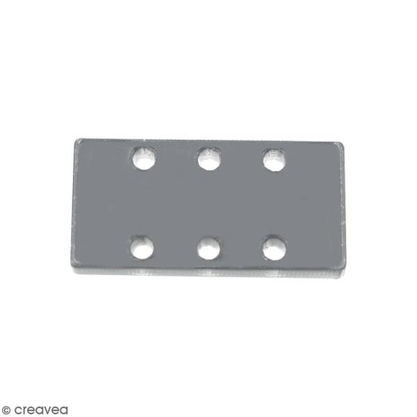 Intercalaire Rectangulaire Gris - 25 x 13 mm - Photo n°1