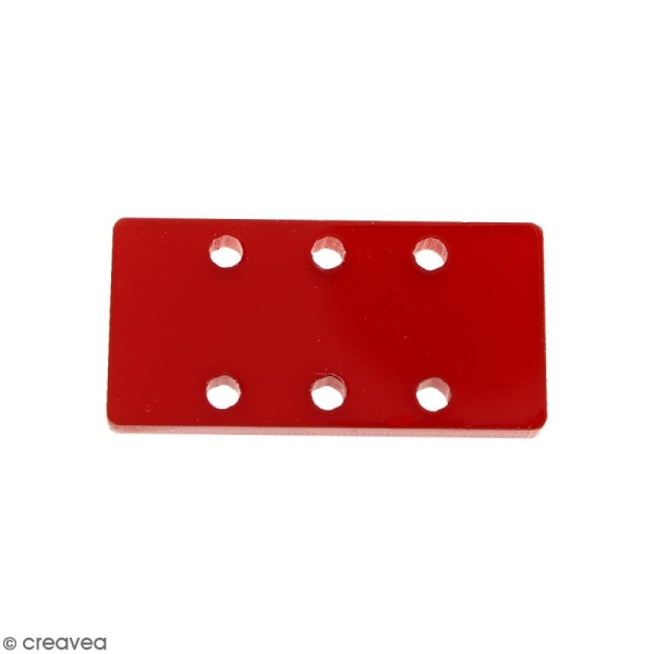 Intercalaire Rectangulaire Rouge - 25 x 13 mm - Photo n°1