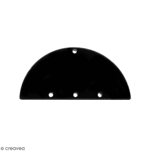 Intercalaire Demi cercle Noir - 25 x 13 mm - Photo n°1