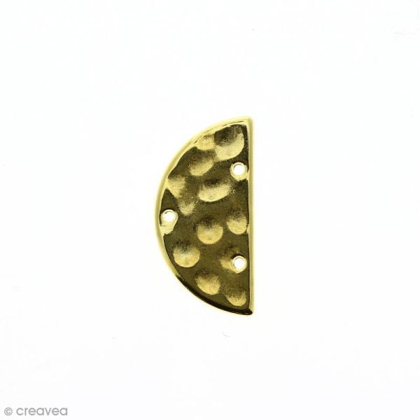 Intercalaire Demi cercle Jaune doré en métal - 25 x 13 mm - Photo n°1