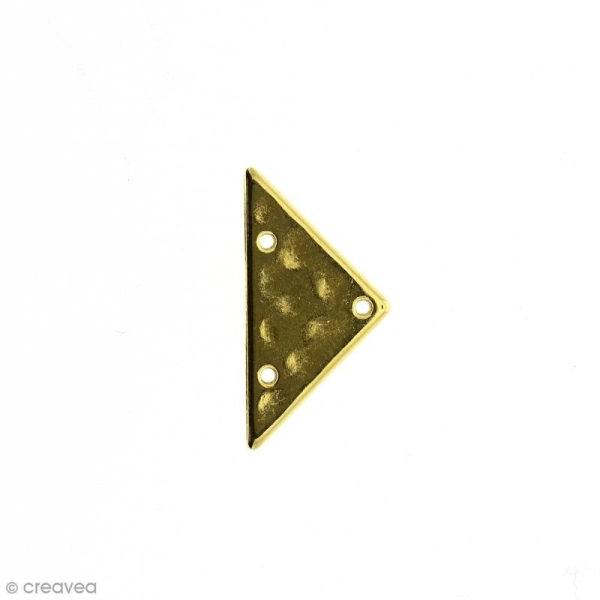 Intercalaire Triangle Jaune doré en métal - 25 x 13 mm - Photo n°1