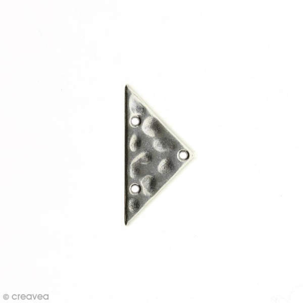Intercalaire Triangle Gris argenté veilli en métal - 25 x 13 mm - Photo n°1