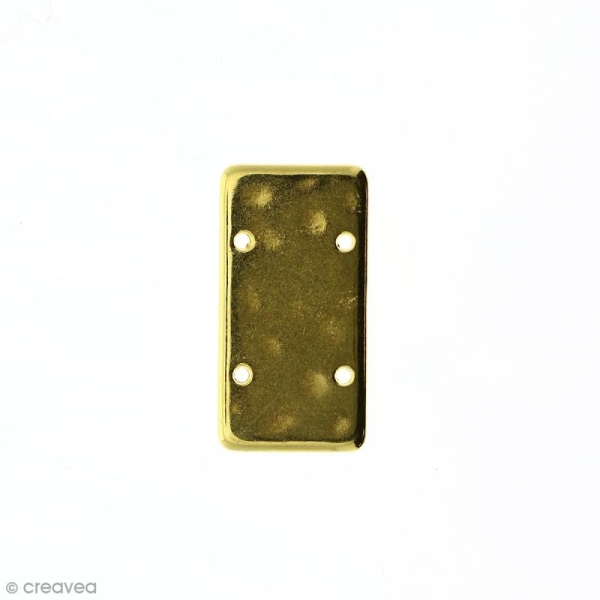 Intercalaire Rectangulaire Jaune doré en métal - 13 x 25 mm - Photo n°1