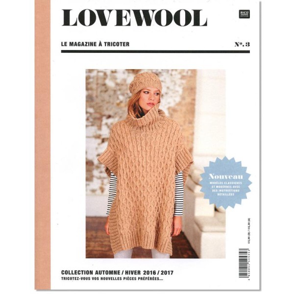 Livre magazine à tricoter Rico Design - LoveWool N°3 - Collection Automne/Hiver - 80 p - Photo n°1