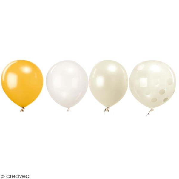 Ballons de baudruche Rico Design YEY - Mix Blanc - 30 cm - 12 pcs - Photo n°1