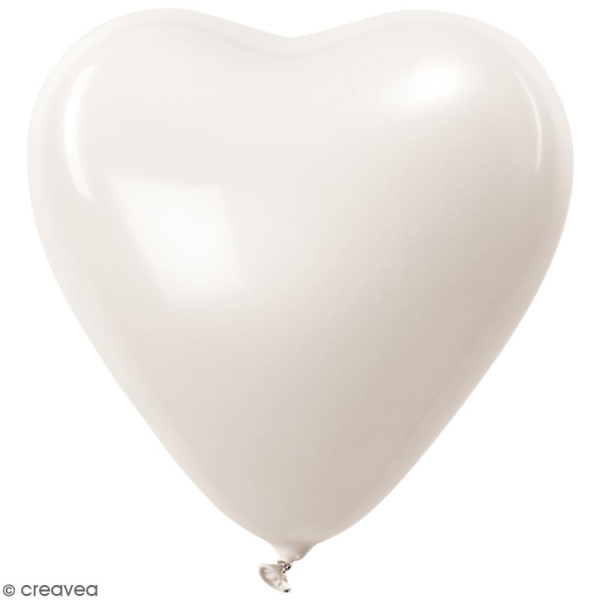 Ballons de baudruche Rico Design YEY - Forme Coeur Blanc - 30 cm - 12 pcs - Photo n°1