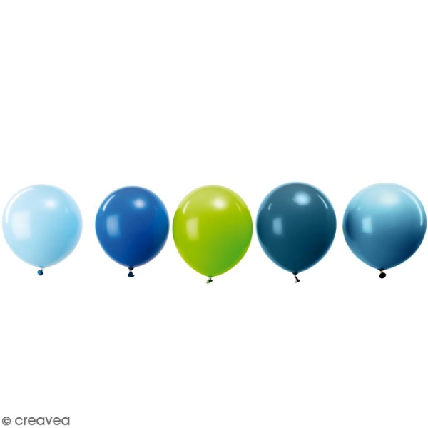 Ballons de baudruche Rico Design YEY - Mix Aqua - 30 cm - 12 pcs - Photo n°1