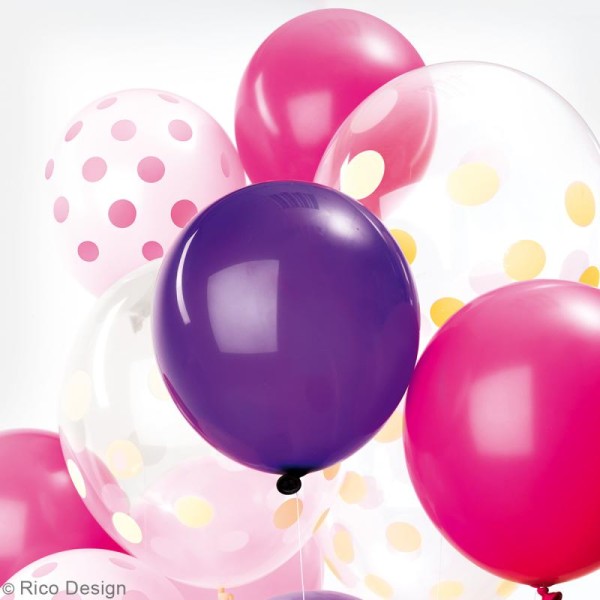 Ballons de baudruche imprimés Rico Design YEY - Princesse - 30 cm - 12 pcs - Photo n°2