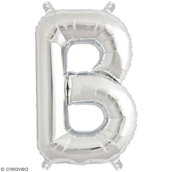 Ballon Aluminium - Lettre B - Argenté - 1 pce - Photo n°1