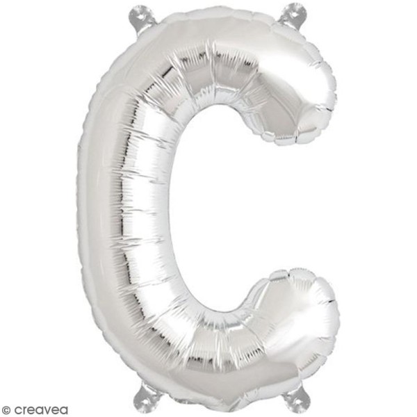 Ballon Aluminium - Lettre C - Argenté - 1 pce - Photo n°1