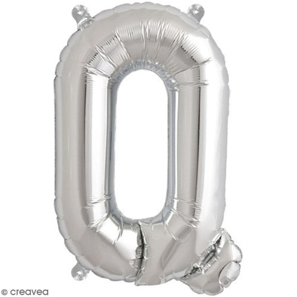 Ballon Aluminium - Lettre Q - Argenté - 1 pce - Photo n°1