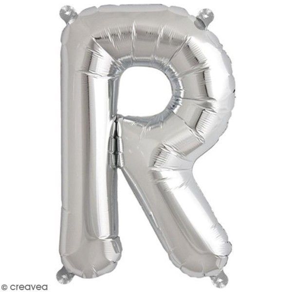 Ballon Aluminium - Lettre R - Argenté - 1 pce - Photo n°1