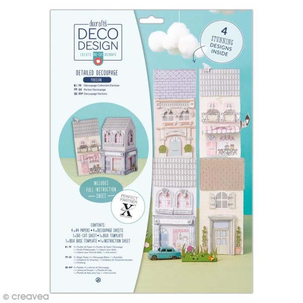 Kit de découpage A4 Deco Design - Parisienne - Photo n°1