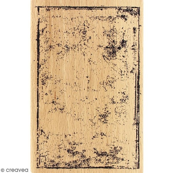 Tampon Bois Carte grunge - 10 x 15 cm - Photo n°1