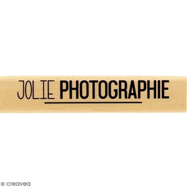 Tampon Bois Jolie photographie - 2 x 10 cm - Photo n°1