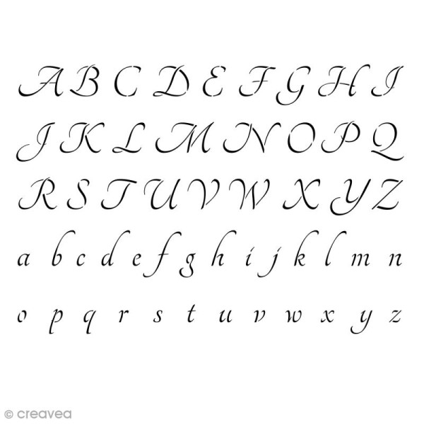 Pochoir multiusage Alphabet Tangerine - A4 (21 x 29,7 cm) - Photo n°1