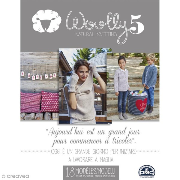 Catalogue tricot DMC - Woolly 5 - 18 modèles pour femme - Photo n°1
