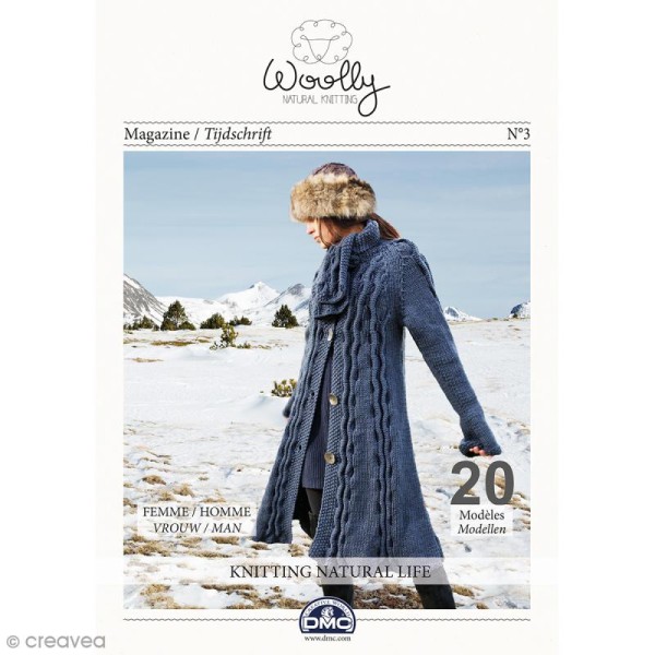 Catalogue tricot DMC - Woolly Natural Knitting - 20 modèles pour femme et homme - Photo n°1