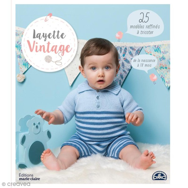 Livre Layette Vintage - 25 modèles pour bébé à tricoter - De 0 à 18 mois - Photo n°1