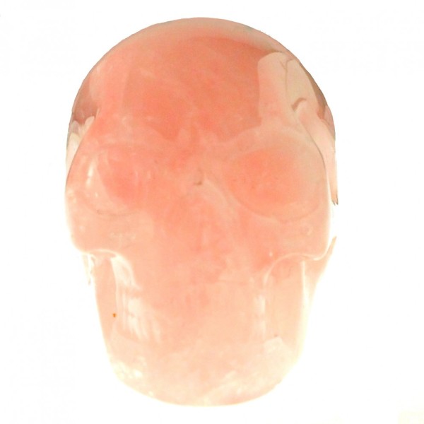 Statuette tête de mort crâne en quartz rose 4cm de haut - Photo n°2