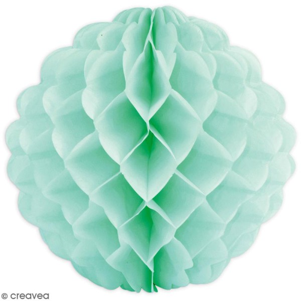 Boule alvéolée Vert d'eau - 25 cm - Photo n°2