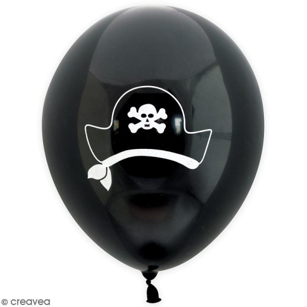 Ballons de baudruche Pirate - 25 cm - 6 pcs - Photo n°2