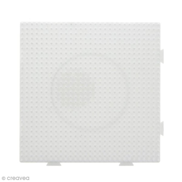 Plaques carrées emboîtables pour perles à repasser Midi - Blanches - 4 pcs - Photo n°4