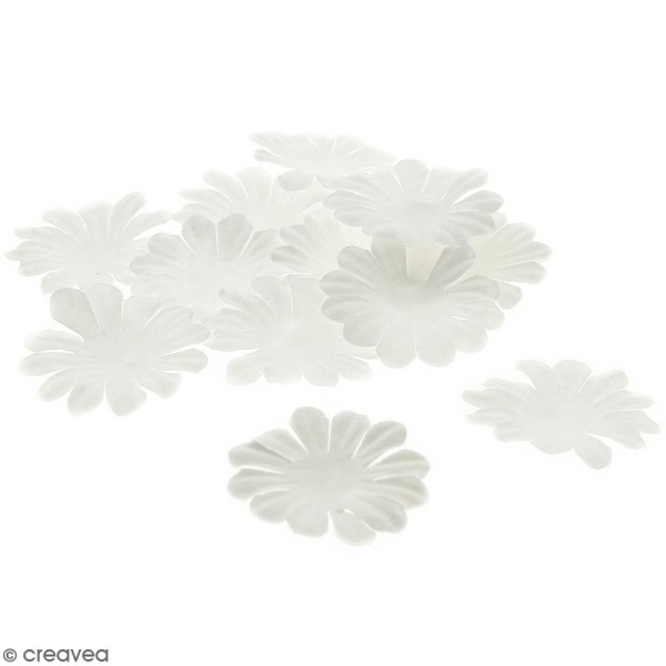 Fleurs en papier - Marguerites Blanches - 4 cm - 25 pcs - Photo n°1