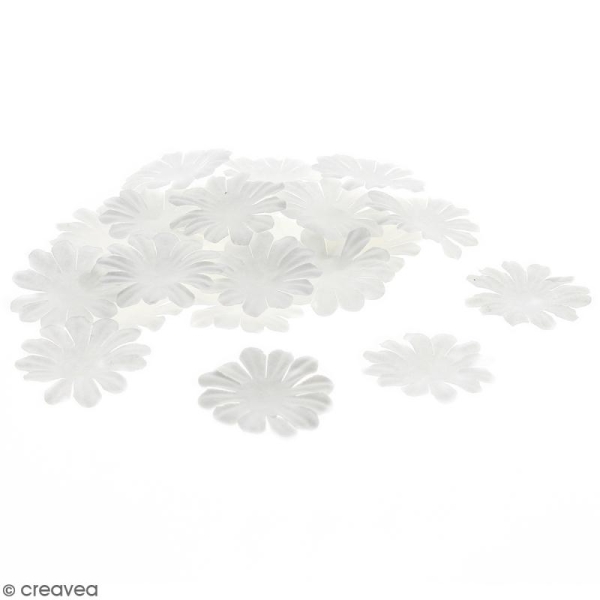 Fleurs en papier - Marguerites Blanches - 4 cm - 50 pcs - Photo n°1