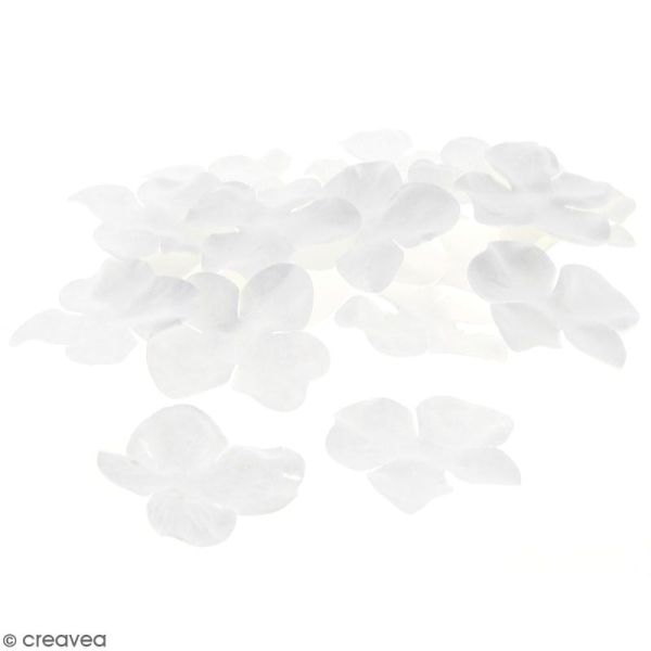 Fleurs en papier - Hortensia Blanches - 5 cm - 50 pcs - Photo n°1