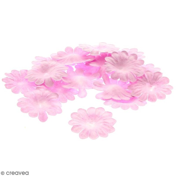 Fleurs en papier - Marguerites Roses - 2,5 cm - 25 pcs - Photo n°1