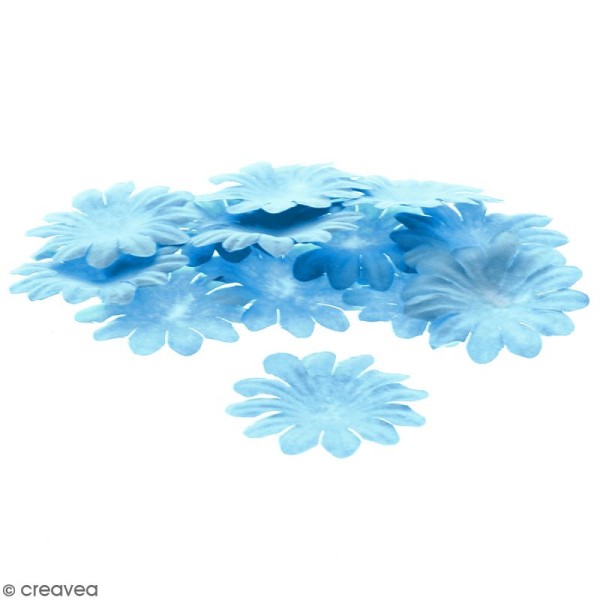 Fleurs en papier - Marguerites Bleues - 5 cm - 25 pcs - Photo n°1