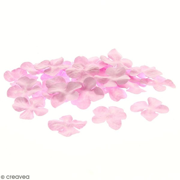 Fleurs en papier - Hortensia Roses - 2,5 cm - 50 pcs - Photo n°1