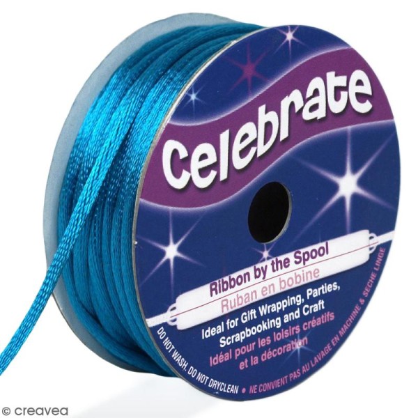Cordon queue de rat Celebrate - Bleu turquoise - 2 mm x 10 m - Photo n°1