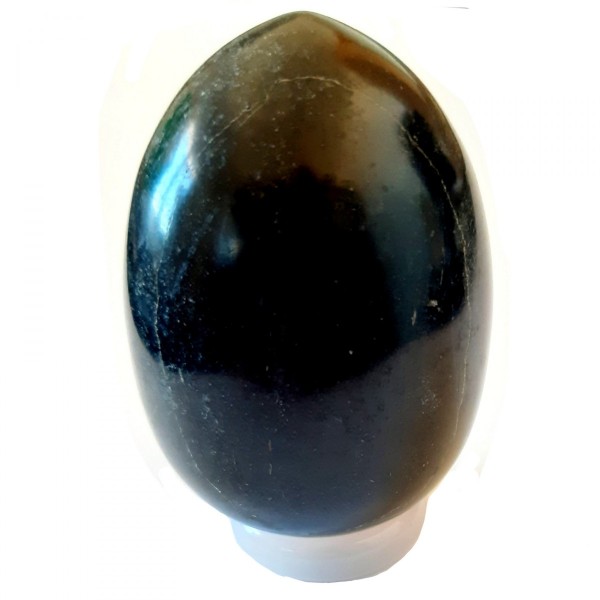 Gros oeuf en jaspe noir 5cm de haut - 90gr -ref4 - Photo n°1