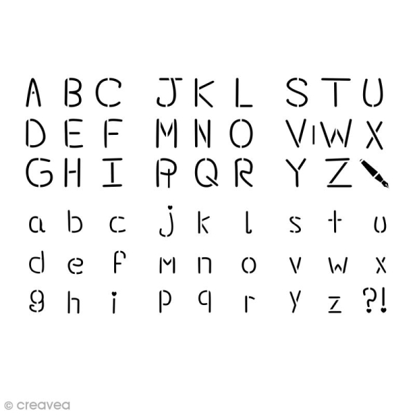 Pochoir enfant Alphabet Light - 6 pcs - Photo n°1