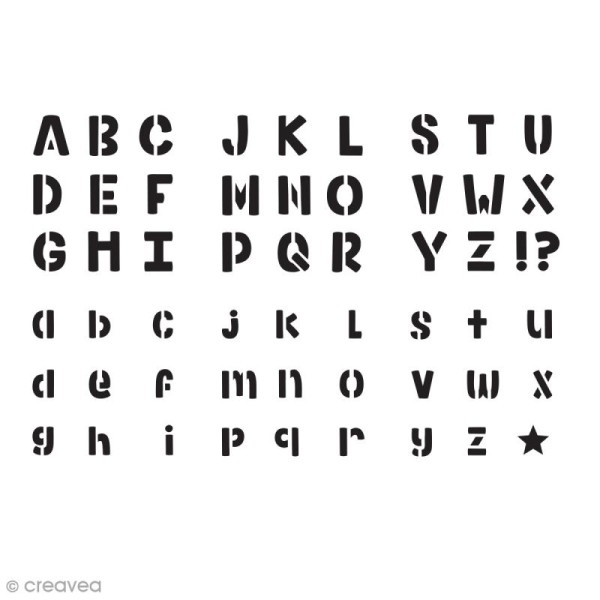 Pochoir enfant Alphabet Bold - 6 pcs - Photo n°1