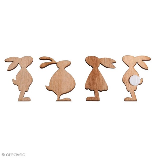 Miniatures en bois - Lapin de Pâques - 3,5 cm - 12 pcs - Photo n°1