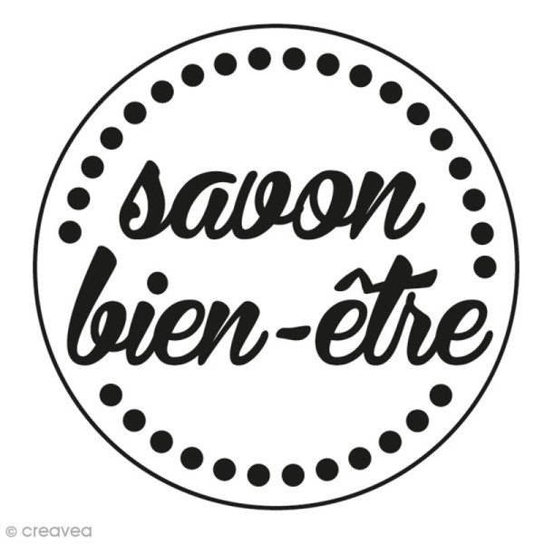 Tampon bois rond Savon bien-être - 3 cm - Photo n°1