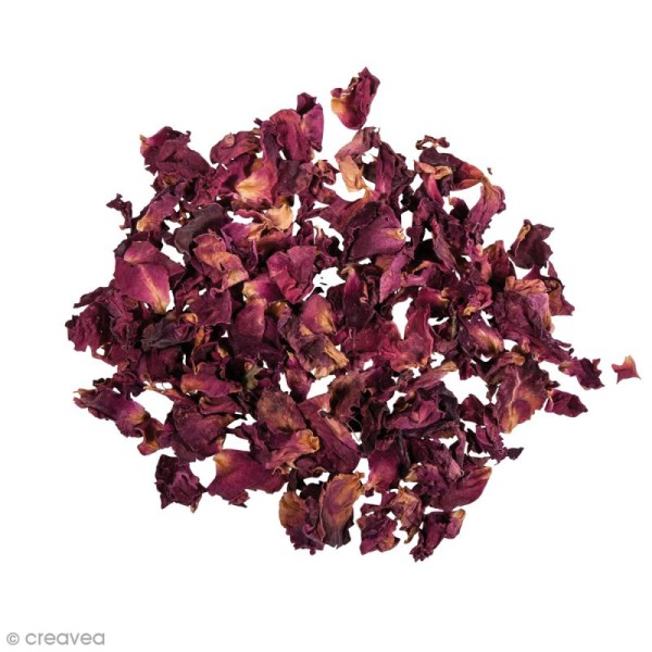 Fleur séchée - Pétales de roses rouges - 3 g - Fleurs séchées - Creavea