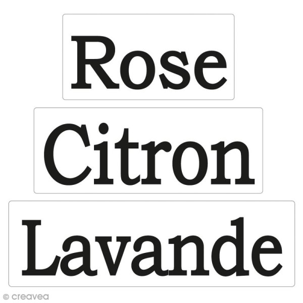 Labels Rose, Citron, Lavande - Tampons pour savon De 3 à 5 cm - 3 pcs - Photo n°1