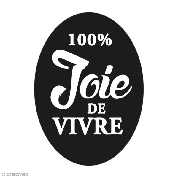 Label Joie de vivre - Tampon pour savon 40 x 55 mm - Photo n°1