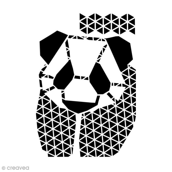 Pochoir multiusage A4 - Panda géométrique - Photo n°1