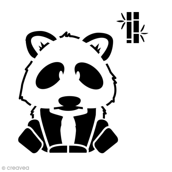 Pochoir multiusage 15 x 15 cm - Panda - Photo n°1
